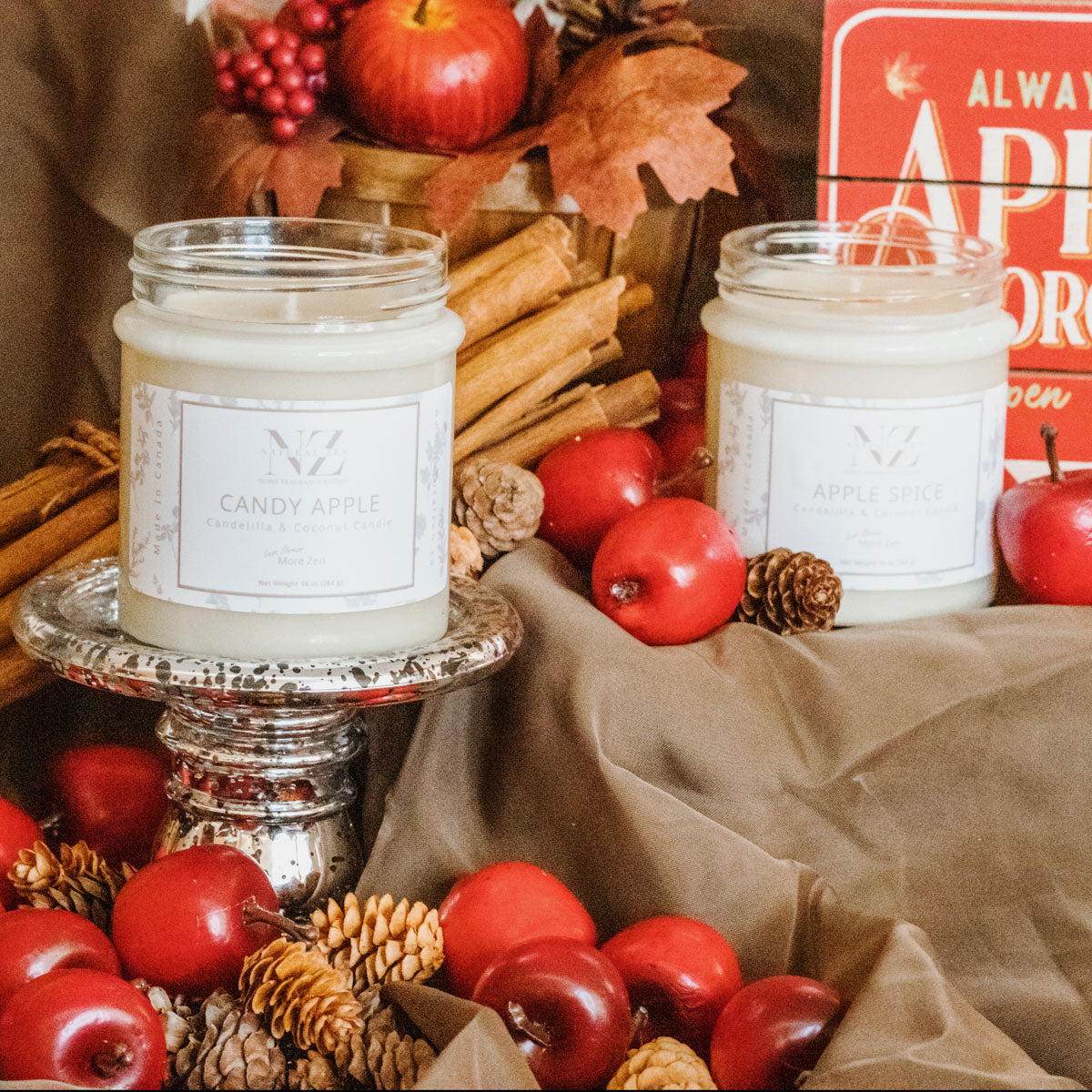 Imagine the scent of crisp apples freshly cut, a sprinkling of cinnamon, brown sugar, and the feeling of comfort filling your home. This is the experience of our new Apple Spice candles. Whether you have company over to enjoy the season or want to curl up with your favorite book to enjoy a quiet evening, this candle will fill the room with the scent of home and help you to enjoy the experience. Scented with essential oils and true flower essences that are vegan and contain no allergens.