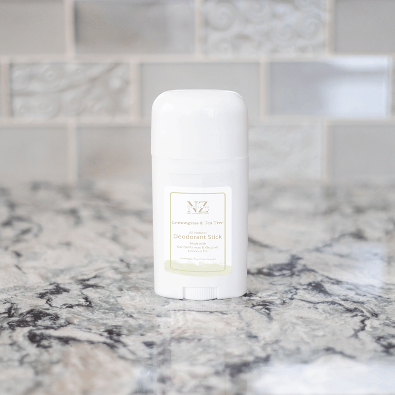 The citrusy, uplifting smell of lemongrass blends with the fresh camphoraceous notes of tea tree for a mood boosting powerhouse duo. Lemongrass is antifungal and antiseptic and has a wonderful mood enhancing, uplifting scent. We have blended it with Tea Tree which disinfects, removes odor, treats skin infections. A natural deodorant that works and smells fresh