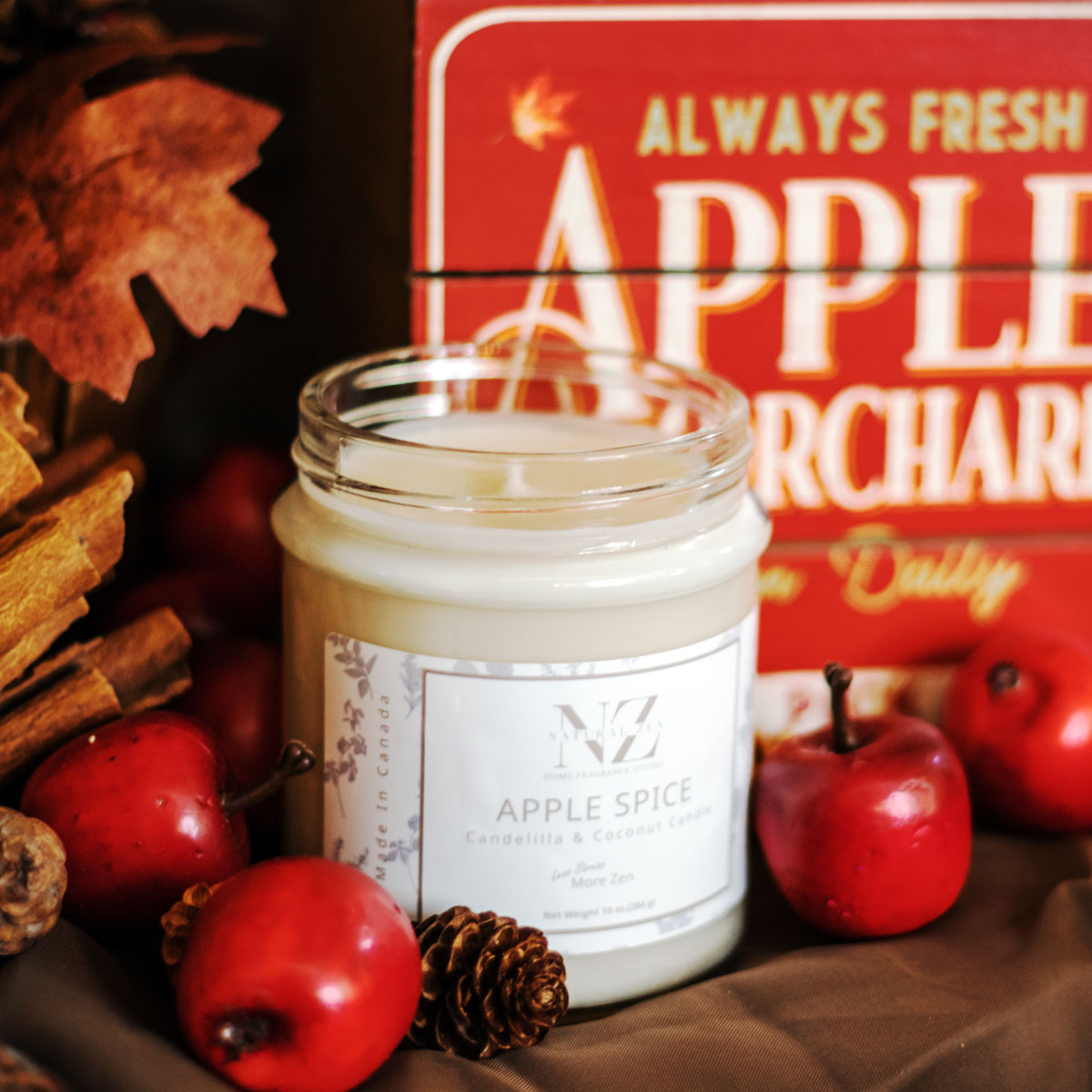 Imagine the scent of crisp apples freshly cut, a sprinkling of cinnamon, brown sugar, and the feeling of comfort filling your home. This is the experience of our new Apple Spice candles. Whether you have company over to enjoy the season or want to curl up with your favorite book to enjoy a quiet evening, this candle will fill the room with the scent of home and help you to enjoy the experience.  Scented with essential oils and true flower essences that are vegan and contain no allergens.