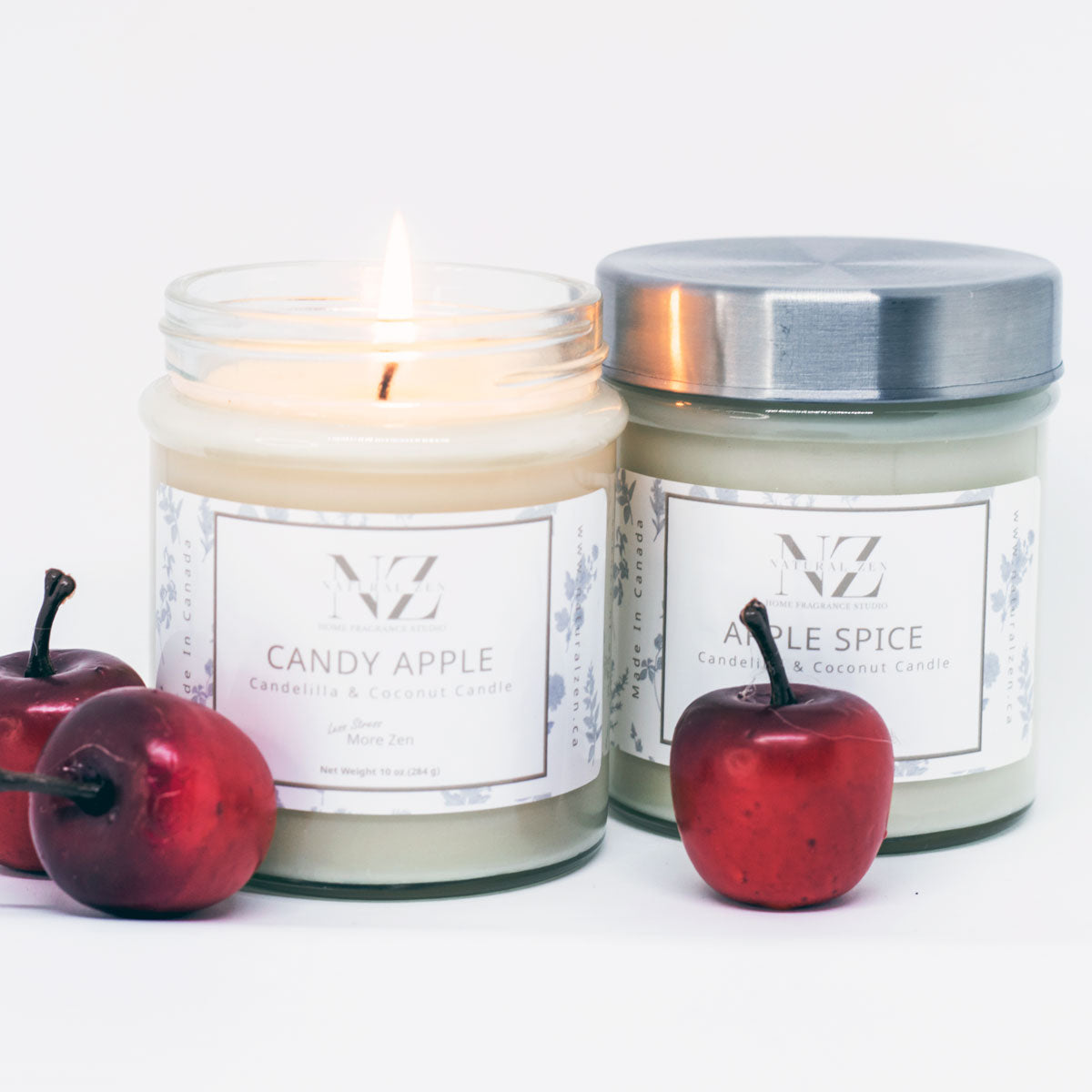 Imagine the scent of crisp apples freshly cut, a sprinkling of cinnamon, brown sugar, and the feeling of comfort filling your home. This is the experience of our new Apple Spice candles. Whether you have company over to enjoy the season or want to curl up with your favorite book to enjoy a quiet evening, this candle will fill the room with the scent of home and help you to enjoy the experience.  Scented with essential oils and true flower essences that are vegan and contain no allergens.