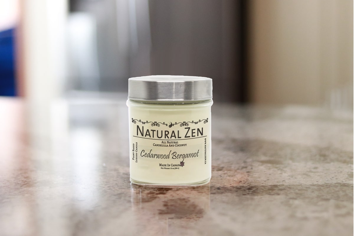 Cedarwood Bergamot Candelilla and Coconut Scented Jar Candle