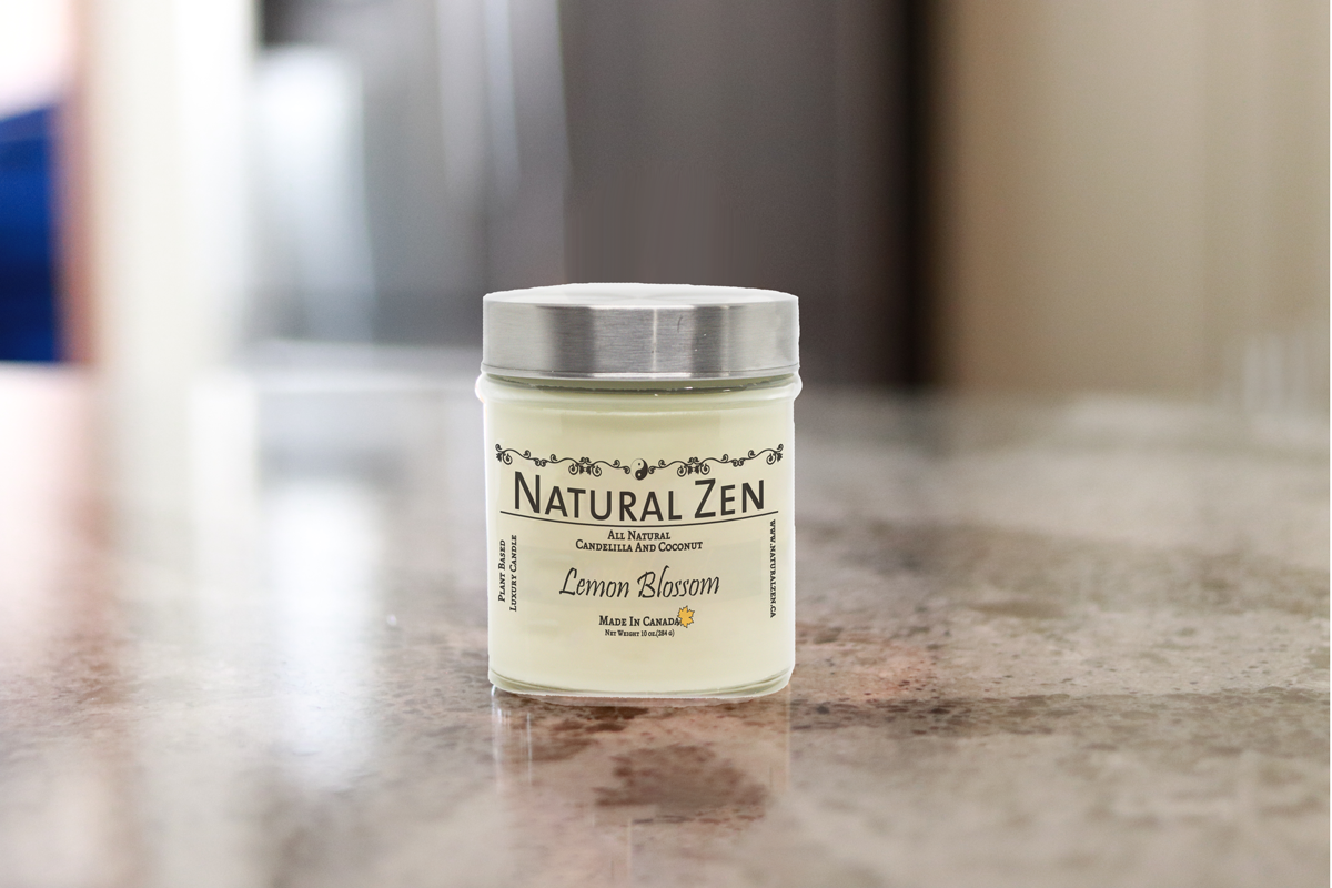 Lemon Blossom Candelilla and Coconut Scented Jar Candle